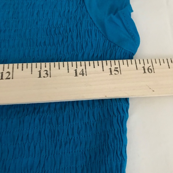 ZESICA Flutter Short Sleeve Smocked Midi Tiered A Line Dress Women’s Size Large - Picture 12 of 16